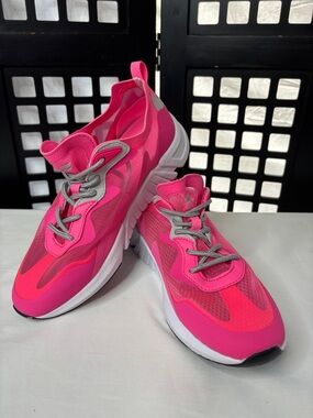 💗 Fabletics Athletic Sneakers Womens 8.5 Bright Pink Lightweight Running Gym 💗